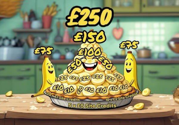 £250 BANANA CASH PIE + £950 WORTH INSTANT CASH WINS