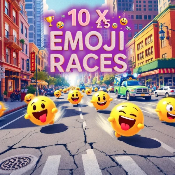 THE ULTIMATE FREE EMOJI RACE 10 X £5 RACES