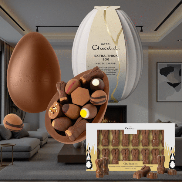 Milk to Caramel Extra-Thick Easter Egg + Easter Bunnies