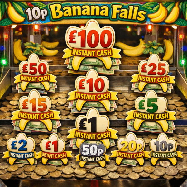 £4000 INSTANT WIN COIN PUSHER FOR 10P